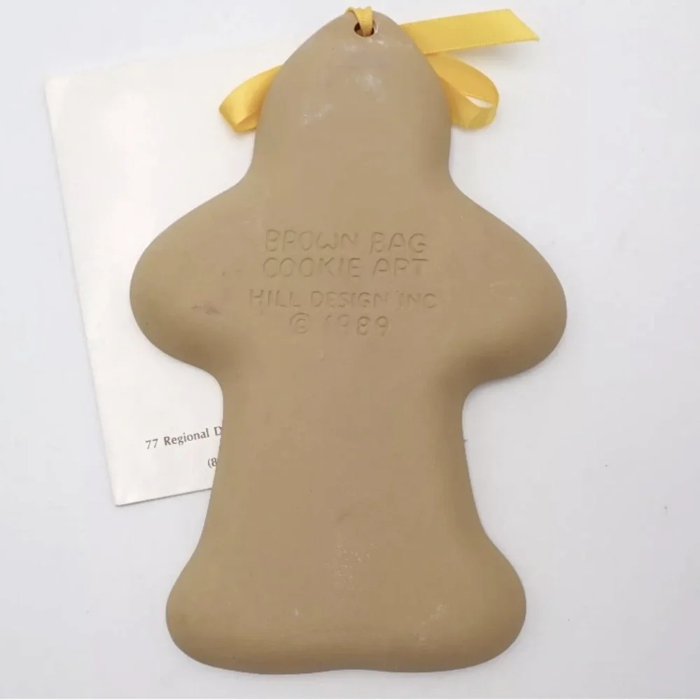 Brown Bag Cookie Art Mold 1989 Gingerbread Man Retired Hill Paper Cast EUC